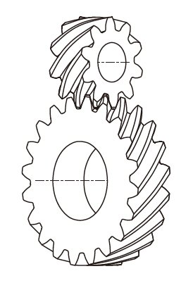 图1.12 交错轴斜齿齿轮